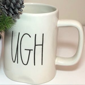 Rae Dunn “UGH” Mug Coffee Tea Cream Ivory White